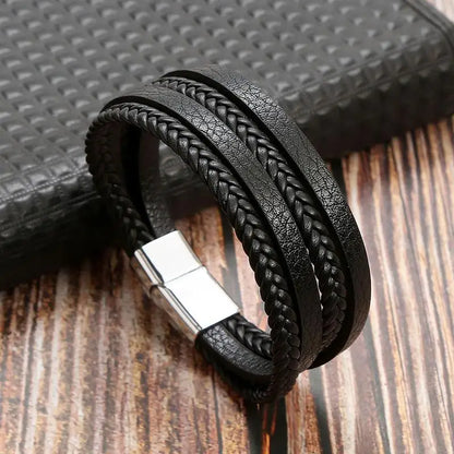 Bracelet cuir homme "TIGER EYE"