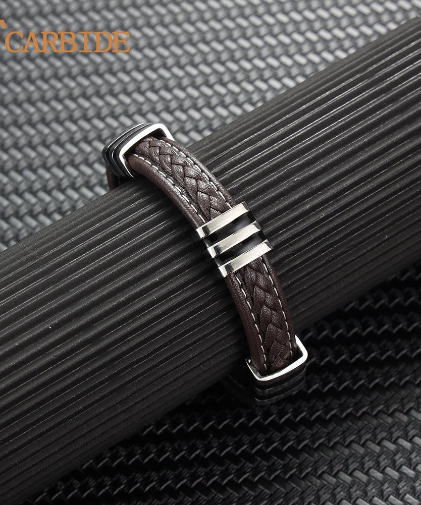 Bracelet cuir homme "MAGNETIC"