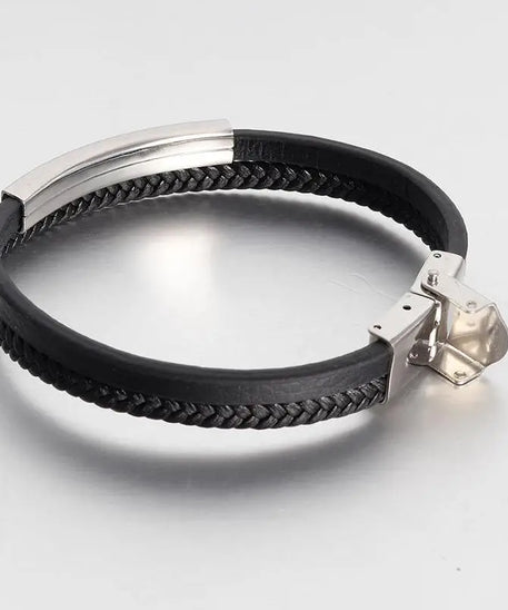 Bracelet cuir homme "SNAP"