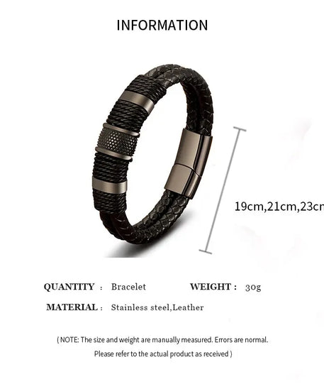 Bracelet cuir homme "SNAKE SKIN"