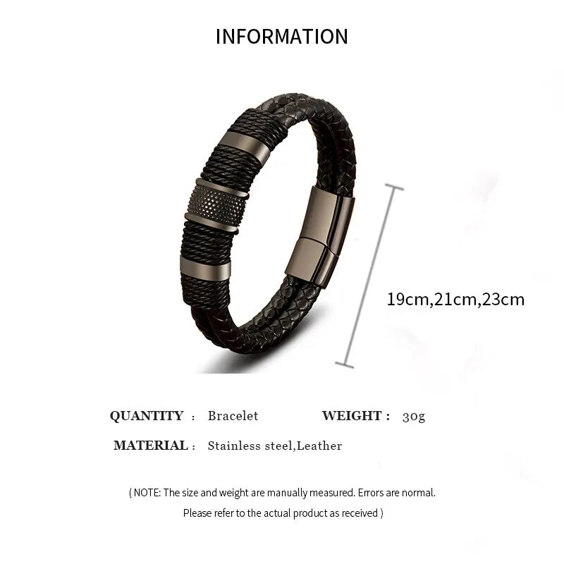 Bracelet cuir homme "SNAKE SKIN"