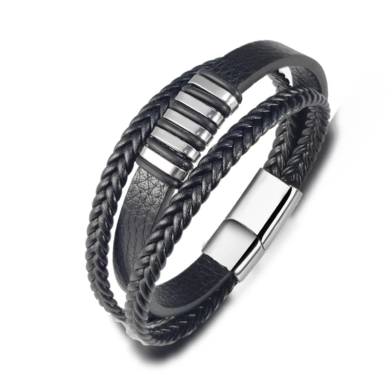 Bracelet cuir Homme "CHARM DESIGN"