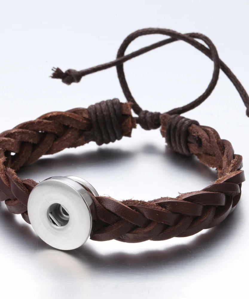 Bracelet cuir homme "Tribal King"
