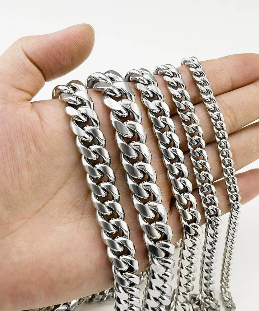 Chaine ARGENT Homme "CUBAIN"