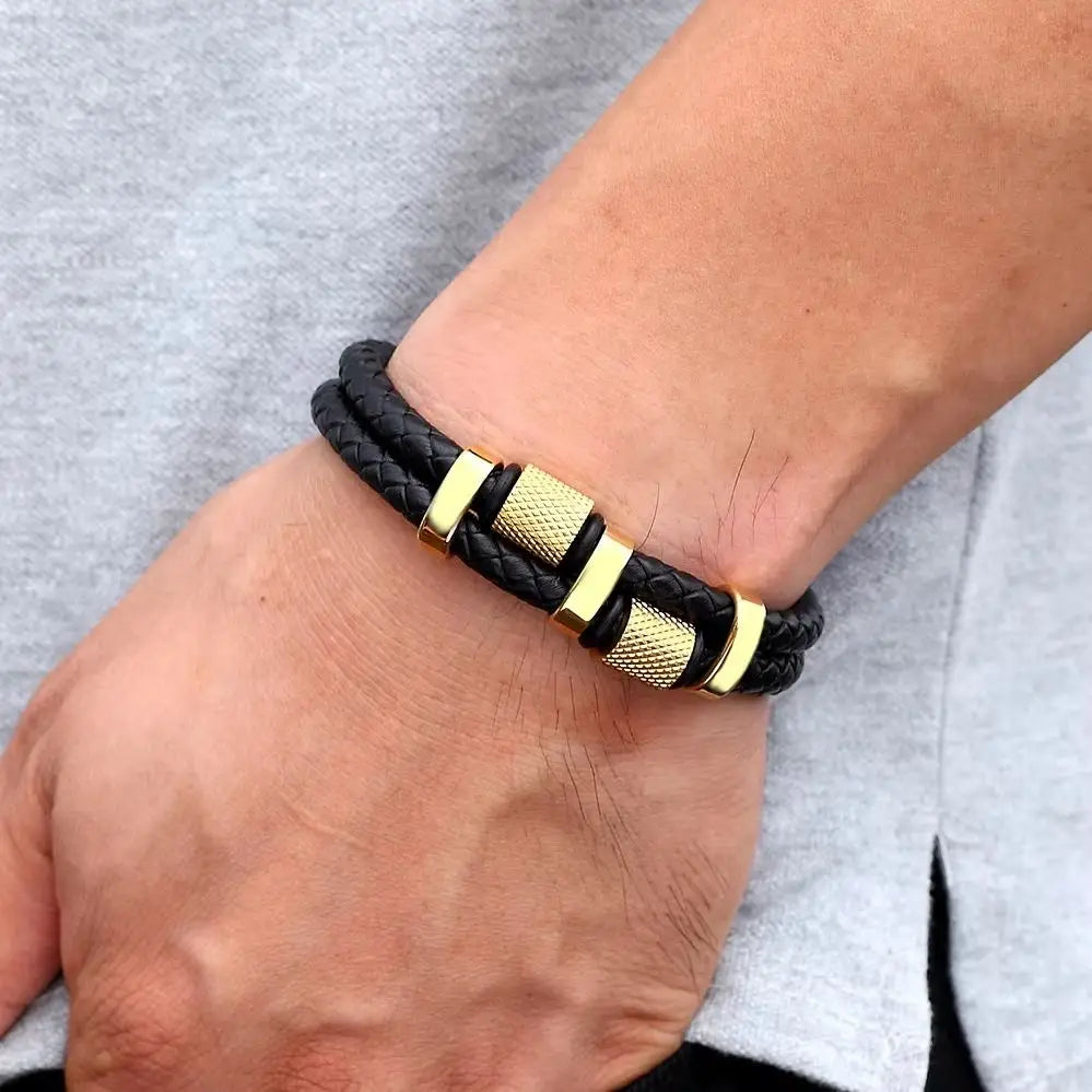 Bracelet cuir homme "XQPN"