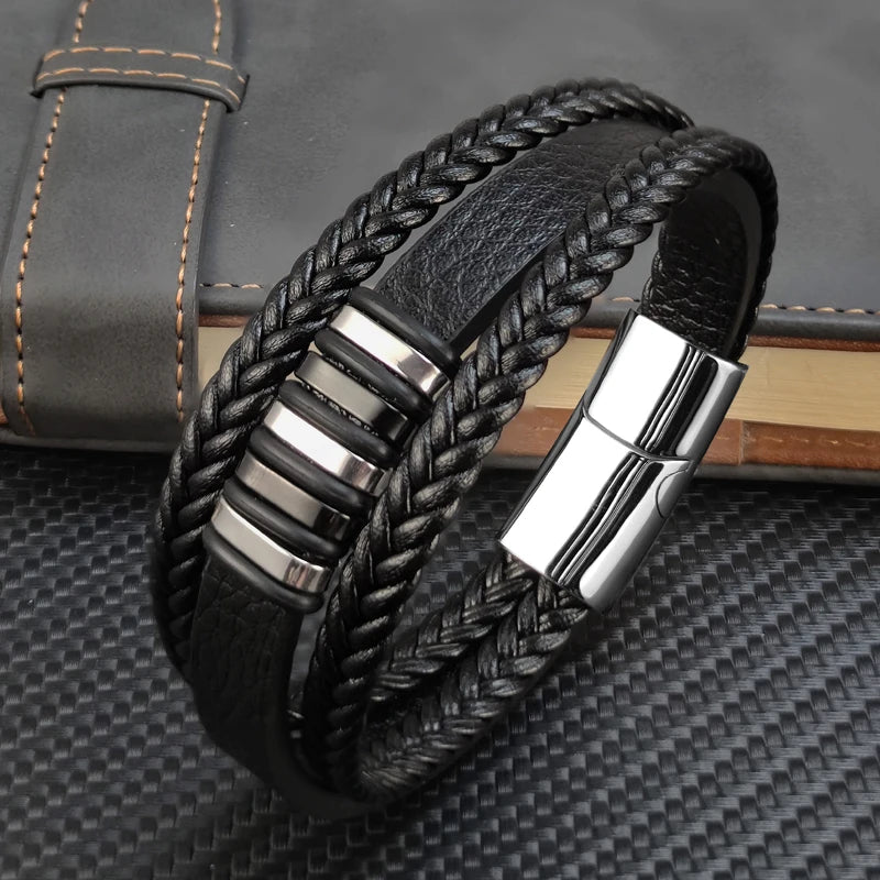 Bracelet cuir Homme "CHARM DESIGN"