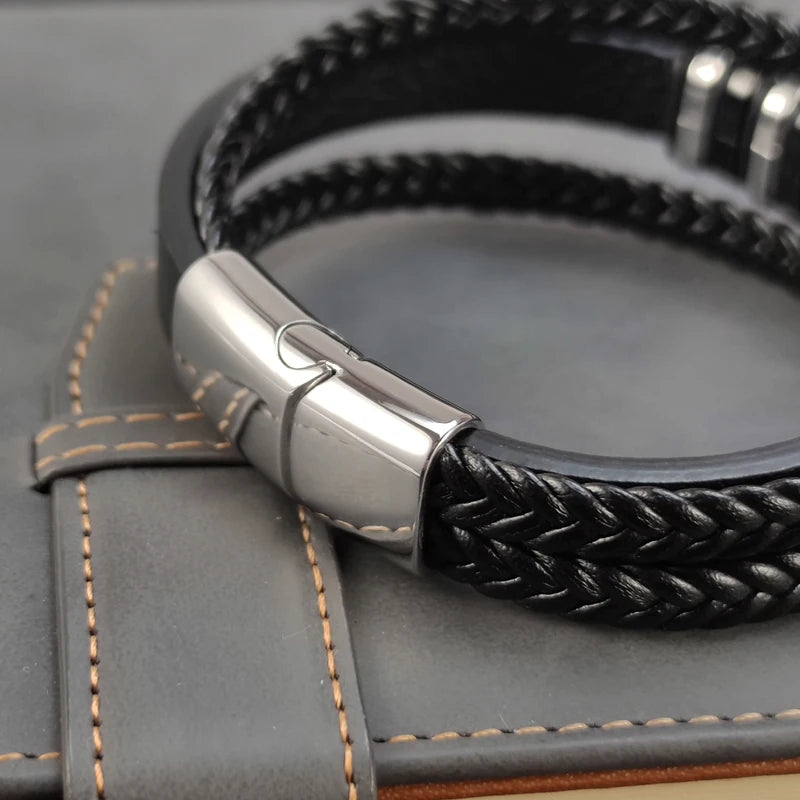 Bracelet cuir Homme "CHARM DESIGN"