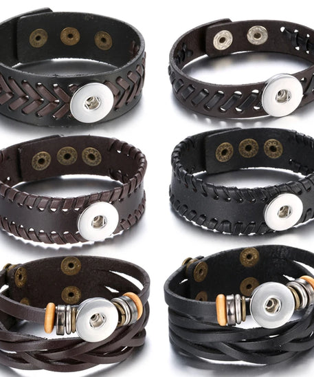 Bracelet cuir homme "Tribal King"