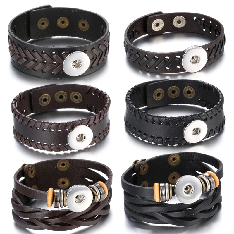 Bracelet cuir homme "Tribal King"