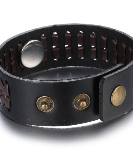 Bracelet cuir homme "Tribal King"